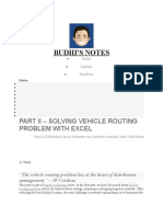 Budhi'S Notes: Part Ii - Solving Vehicle Routing Problem With Excel