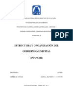 Estructura y Organización Del Gobierno Municipal