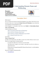 Module 6: Understanding Domain Name and Webhosting: Presenter