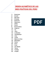 25 Regiones Políticas Del Perú
