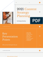 White and Orange Content Strategy Professional Presentation
