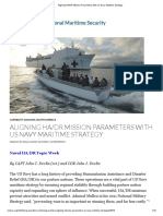 Aligning HA - DR Mission Parameters With US Navy Maritime Strategy