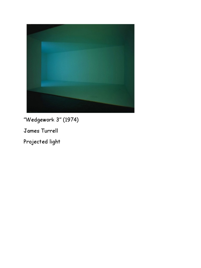 "Wedgework 3" (1974) James Turrell Projected Light PDF