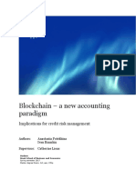 Blockchain - A New Accounting Paradigm: Implications For Credit Risk Management