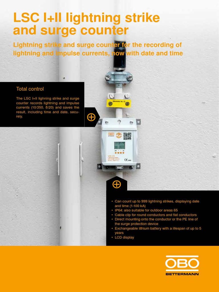 LSC I+II Lightning Strike and Surge Counter | PDF | Lightning | Equipment