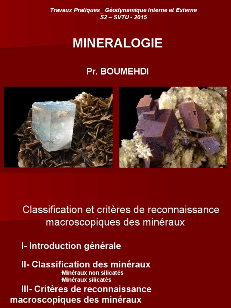 Classification et reconnaissance des minéraux | PDF | Minéral | Granit