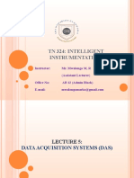 TN 324: INTELLIGENT INSTRUMENTATION LECTURE 5 DATA ACQUISITION