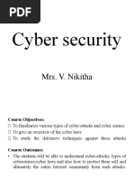 Cyber Security: Mrs. V. Nikitha