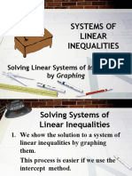 Solving Linear Systems of Inequalities by Graphing