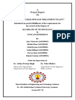 A Project Report On: "Design of 50 MLD Sewage Treatment Plant"