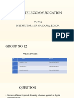 Digital Telecommunication: TN 320 Instructor: Sir Nasolwa, Edson