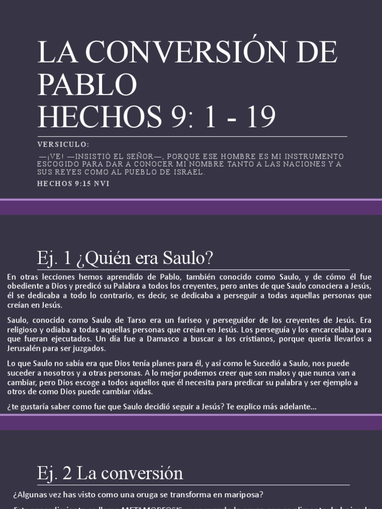 La Conversión De Pablo Pdf Pablo El Apóstol Jesús