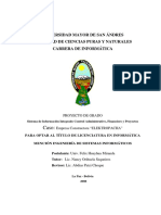 Caso:: Universidad Mayor de San Ándres Facultad de Ciencias Puras Y Naturales Carrera de Informática