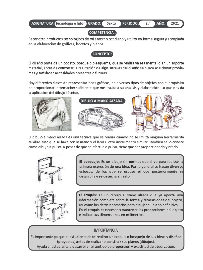 Guia N°2 Tecnologia Grado 6° | PDF | Herramientas | Science