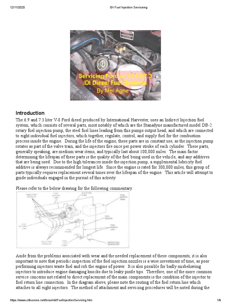 7.3 IDI Fuel Injection System Guide | PDF | Fuel Injection | Throttle
