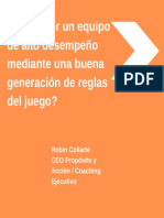 ¿Como Obtener Un Equipo de Alto Desempeño Mediante Una Buena Generacion de Reglas Del Juego?