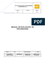 Manual de Evaluacion de Proveedores VER 2