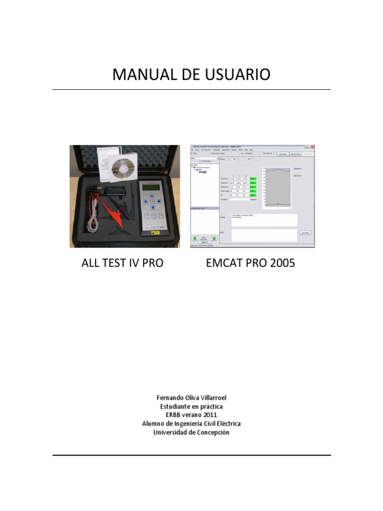 Manual All Test IV Pro & Emcat Pro 2005 | PDF | Cargador de batería ...