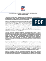 NFL statement on WFT 7.1.21