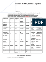 Manual para Manuseio Do Filtro PISCINA