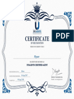 Certificate UNIAGENT - FLYYEER - COM (FLYER TRAVEL)