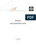 World Bank Romania Education Policy Note