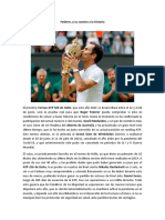 Federer, y Su Camino A La Historia