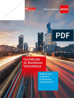 Acca Certificate Business Valuations Flyer English