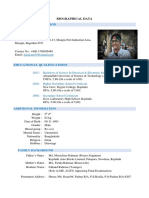 BIOGRAPHICAL DATA of Faisal Rahman