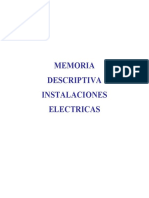 Memoria Descriptiva Instalaciones Electr