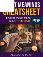 Tarot Meanings Cheatsheet by Aeclectic