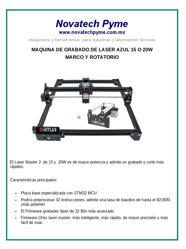 HD GRABADORA LASER Marco-y-Rotatorio Novatech | PDF | Ingeniería ...