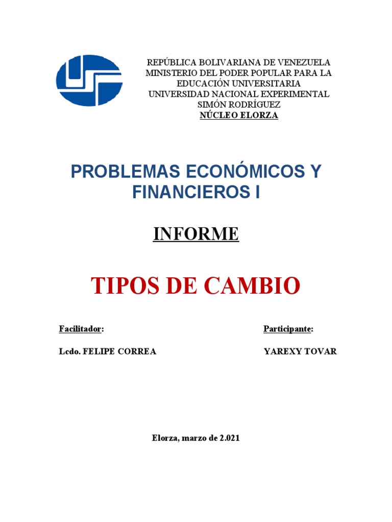Tipos de Cambio y su Importancia Económica | PDF | Tipo de cambio ...