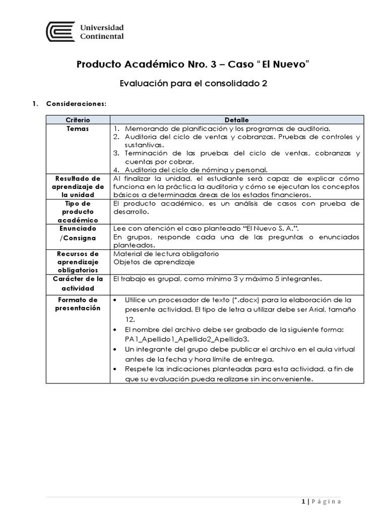 Auditoría del Ciclo de Ventas y Cobranzas | PDF | Auditoría | Business