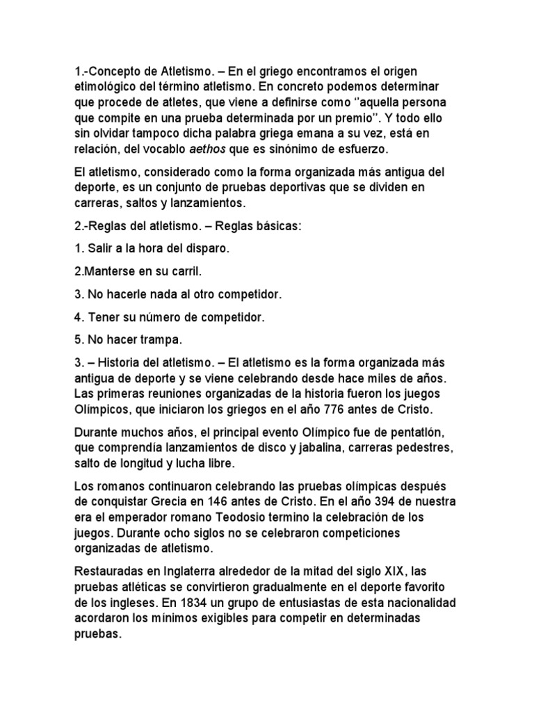 Tarea de Educacion Física | PDF | Deporte del atletismo | Deportes ...