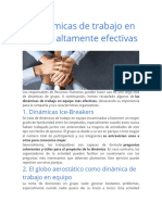 9 Dinámicas de Trabajo en Equipo Altamente Efectivas