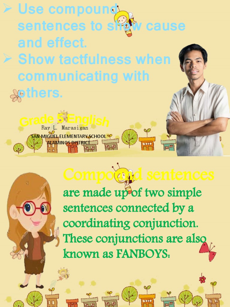 Cot English 5 Compound Sentence Show Cause and Effect PDF