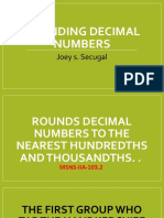 Cot Roundng Decimal Number