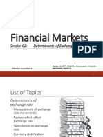 Financial Markets: Session 02: Determinants of Exchange Rate
