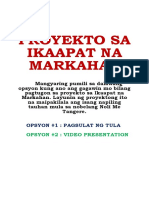 Proyekto Sa Ikaapat Na Markahan