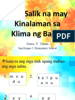 Mga Salik Na May Kinalaman Sa Klima NG Bansa: Grace F. Facun