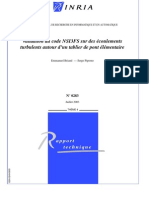 Validation Du Code NSI3FS Sur Des Écoulements Turbulents Autour D'un Tablier de Pont Élémentaire