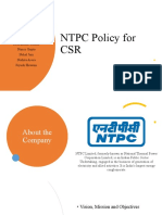 NTPC CSR Policy Overview