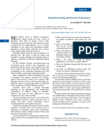 Ramadan Fasting and Exercise Performance: Editorial