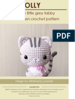 Dolly: The Little Grey Tabby Kitten Crochet Pattern