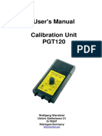 User's Manual Calibration Unit PGT120: Wolfgang Warmbier Untere Gießwiesen 21 D-78247 Hilzingen/Germany