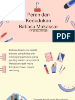 Peran Dan Kedudukan Bahasa Makassar
