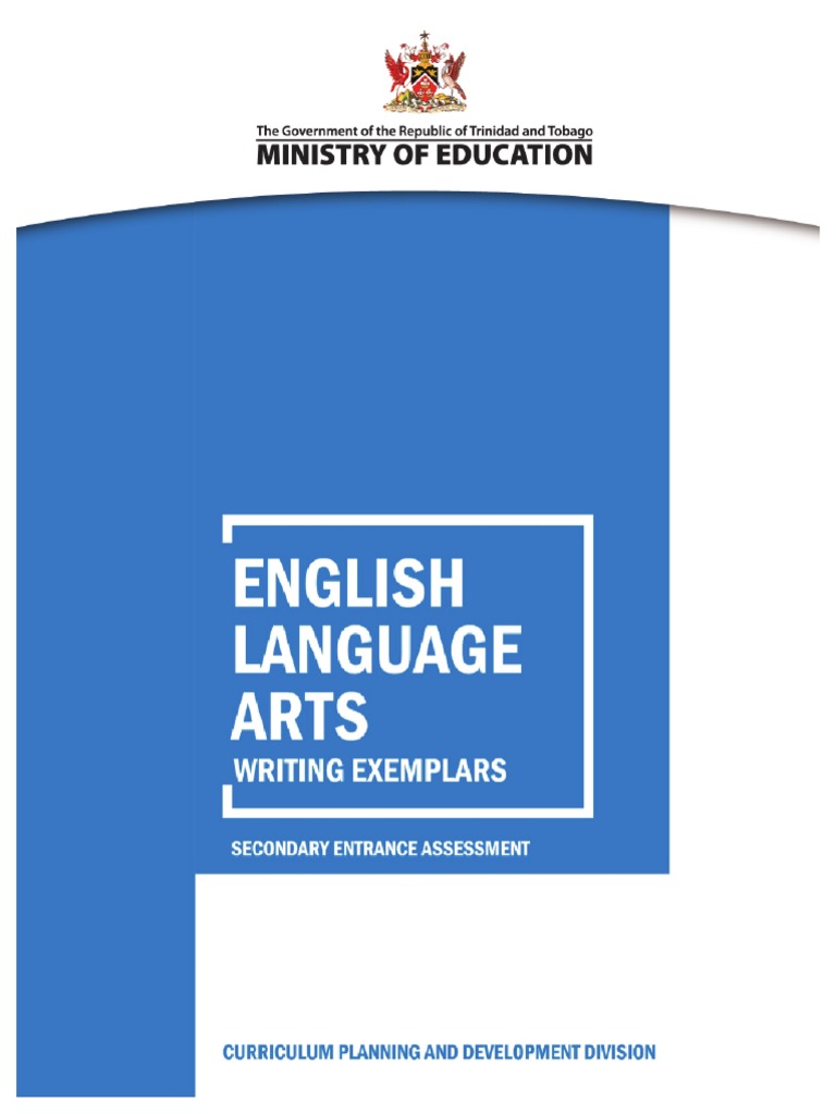 SEA 2019 Writing Exemplars SPECIMEN PAPER PDF Rubric (Academic)