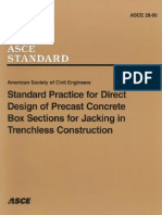 [07238] - ASCE 28-00 Standard Practice for Direct Design of Precast Concrete Box Sections for Jacking in Trenchless Construction - ASSCE Standard