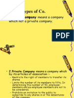 Types of Co.: - 1.public Company Means A Company Which Not A Private Company